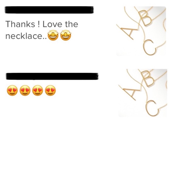🍒3/$30 New Gold Block Monogram Necklace - Picture 10 of 10